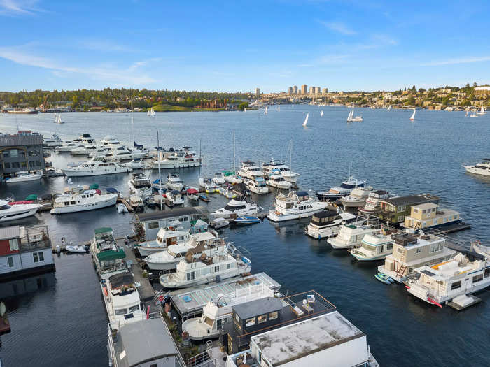 Moorage fees for the boat are $880 a month, which include electricity, water, and garbage.