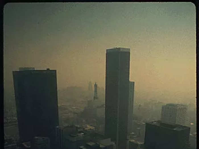 In 1973, Los Angeles skyscrapers were blanketed in smog.
