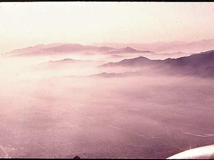 And smog still covered the San Gabriel Mountains at times in 1972.