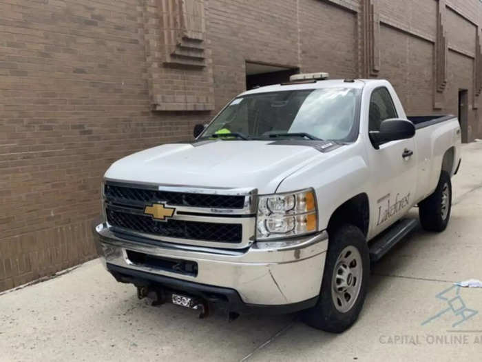 This Lakeforest Mall-branded 2014 Chevy Silverado has risen to $15,300. As noted in the lot