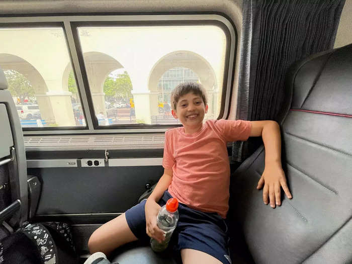 On the return trip, my son and I rode in coach for a total of $66. The reclining seats provided ample legroom and made us feel more comfortable than we did in the costlier roomette.