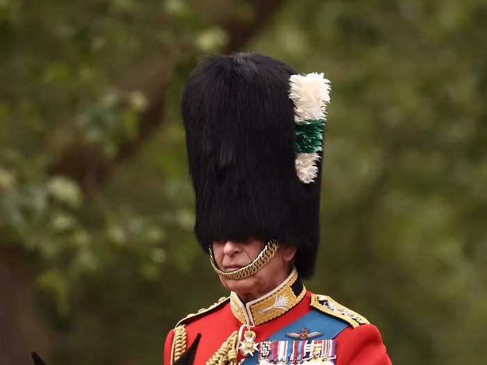 Charles rode on horseback for his first Trooping the Colour as king, marking the first time that a reigning monarch has ridden at the parade since 1986.