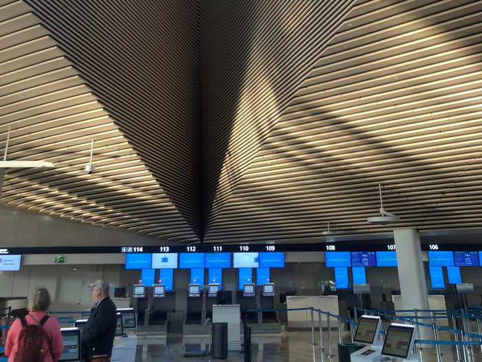 The airport was quiet and there was no queue for passport control. I was the only traveler going through the gates and had my pick of five border control officials.