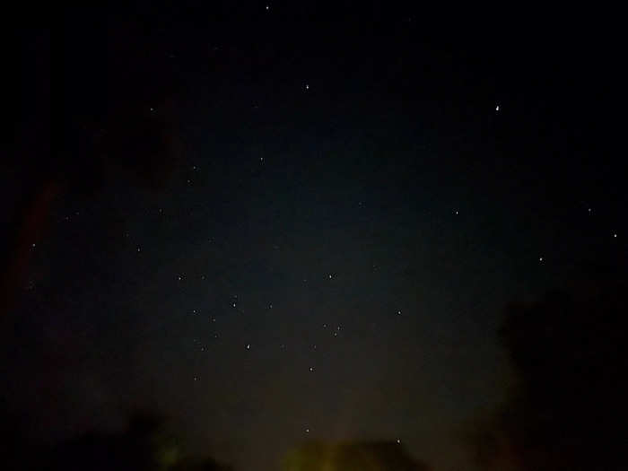 When we returned to camp after the comedy show, we enjoyed stargazing from the hammock.