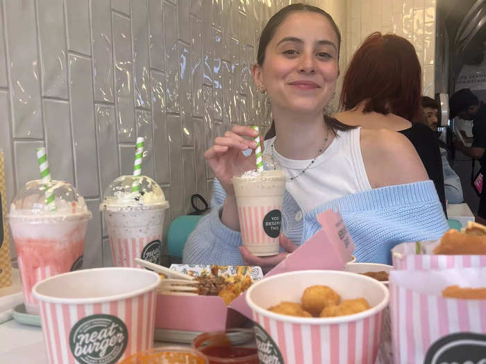 Noyen tried three Neat Burger shakes, but the one that stood out to her the most was the Caramel Cookie flavor, which tasted exactly like Lotus Biscoff cookies.
