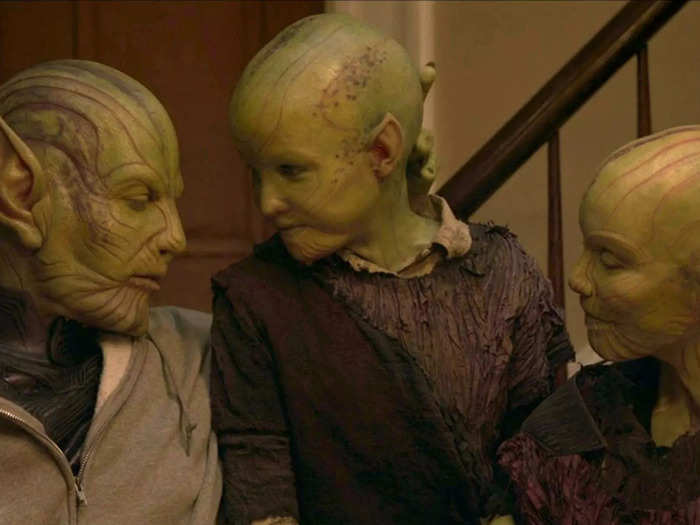 Talos, one of the Skrulls that Fury formed an alliance with in "Captain Marvel," has a wife and daughter.