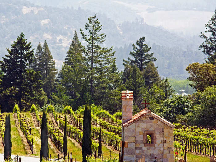 Instead of flying to Tuscany for vast vineyards, rolling hills, and Italian villas, travel to Napa Valley, California, for a similar experience.