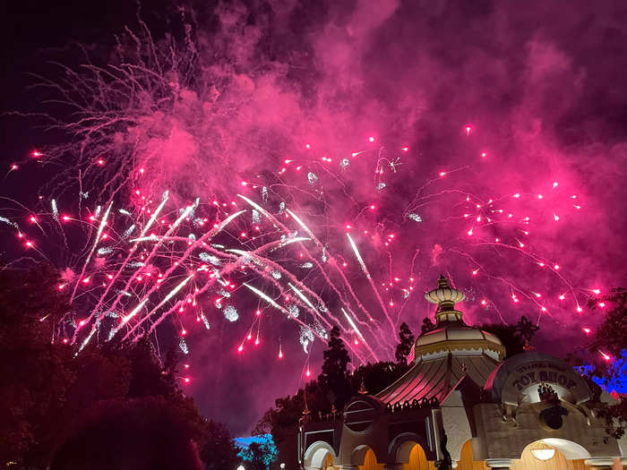 I usually skip fireworks at the parks, but this show felt special.