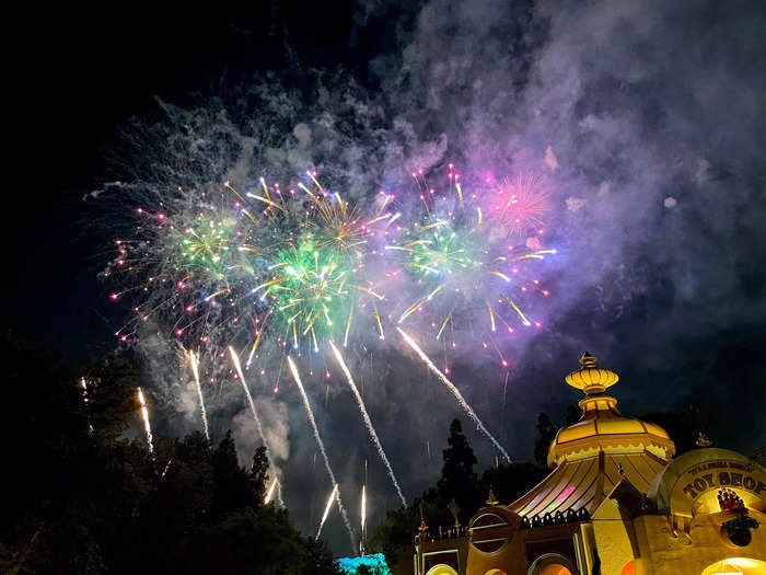 Once it got dark, Pride Nite began with a huge fireworks show.