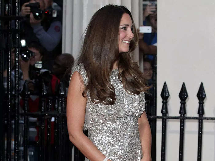 In September 2013, Kate wore a glittery statement gown for the Tusk Conservation Awards at the Royal Society.