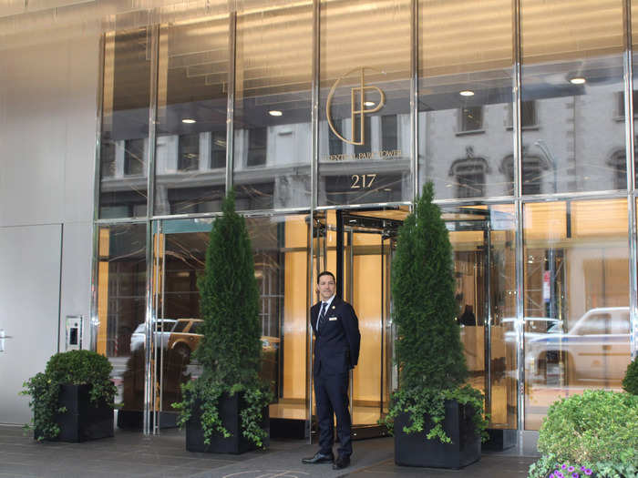From the ground floor, it looks like the many other luxury condo buildings that line the streets of Manhattan. A doorman stood outside alongside well-manicured shrubs.