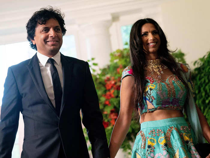 Indian-American film director M. Night Shyamalan and his wife, Bhavna Shyamalan were also at the dinner.