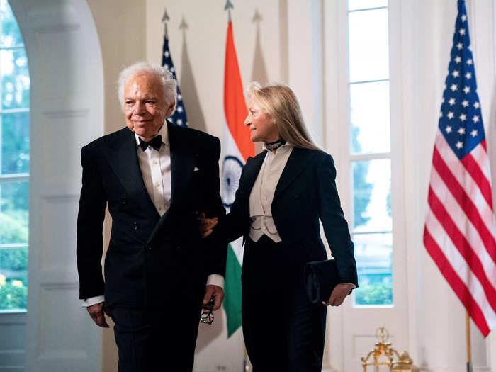 US designer Ralph Lauren and his wife, Ricky Lauren were in attendance.