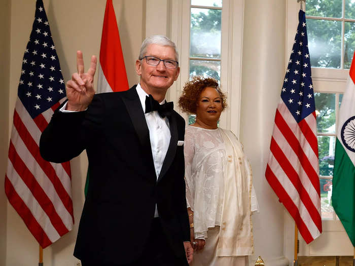 Cook was joined by Lisa Jackson, Apple