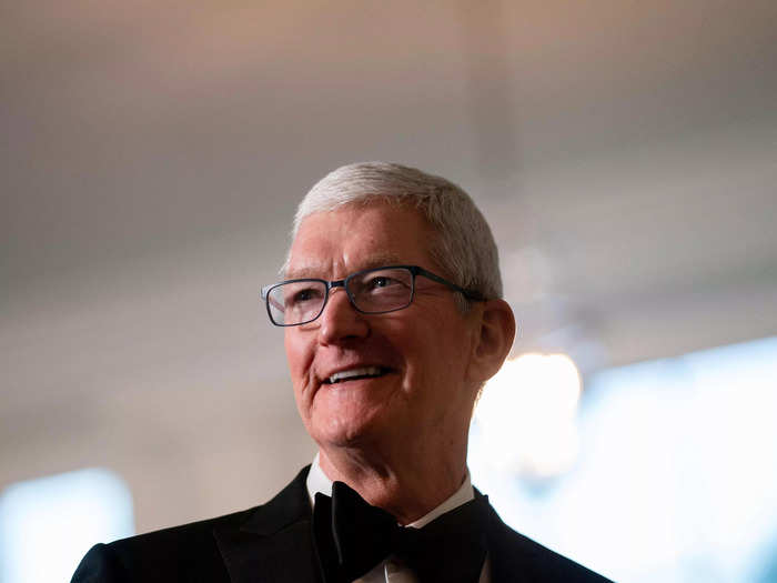 Apple CEO Tim Cook was in attendance. Apple has a growing presence in India.