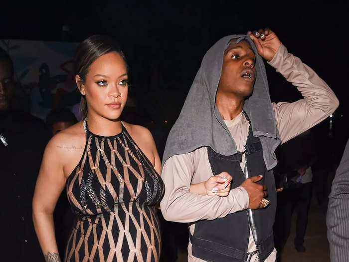 Most recently, Rihanna wore a skin-baring, form-fitting gown for a Spotify event featuring her partner, A$AP Rocky.