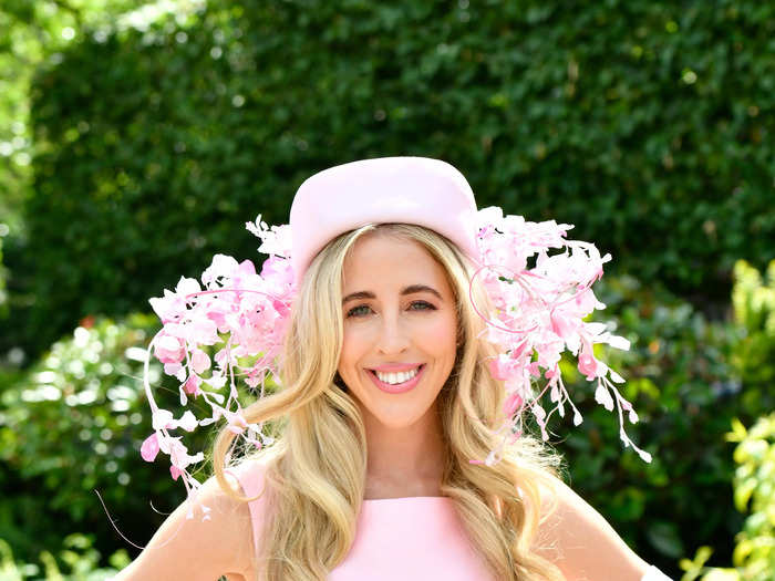 This racegoer attended day two of Royal Ascot wearing a pink pillbox hat with orchid flowers apparently sprouting from underneath.