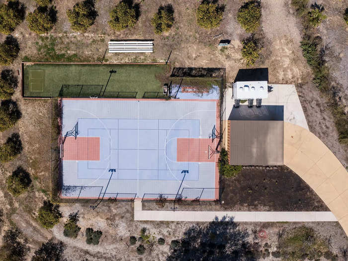 The estate also comes equipped with a basketball court.