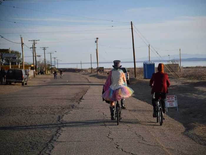 But even though the Salton Sea is still in the midst of an ecological disaster, life has somehow found a way back to Bombay Beach.