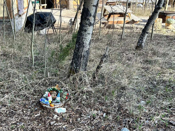 There are also fairy gardens and other small, whimsical details around the property.