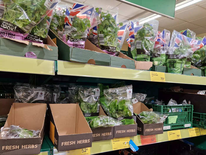 Fresh herbs were available to purchase, too.