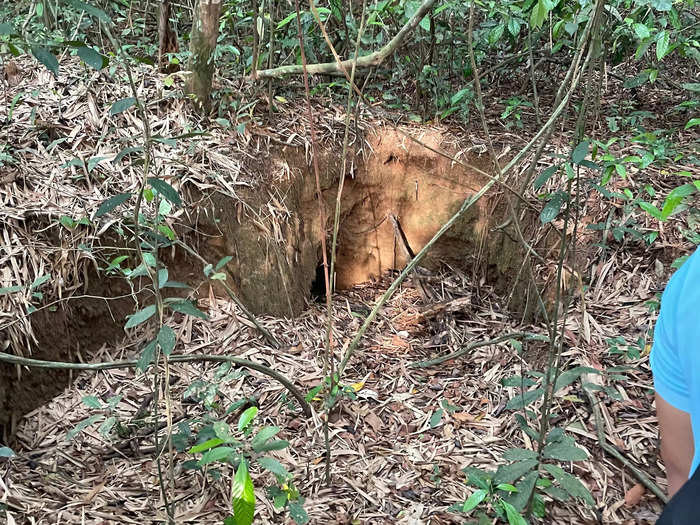 Our guide highlighted another former tunnel entrance, even smaller than those we