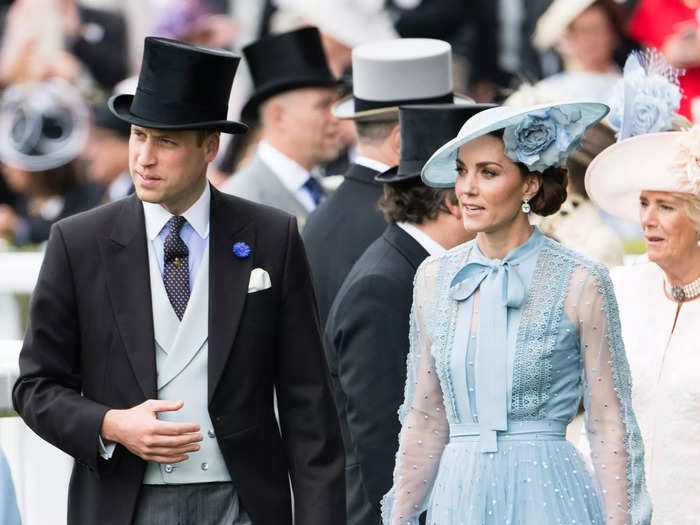 In 2019, she wore a sky-blue Elie Saab dress featuring velvet polka dots, sheer sleeves, and a large bow detail.