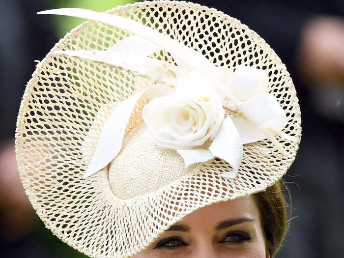 For her hat — a Royal Ascot must — she wore a woven design by Jane Taylor.