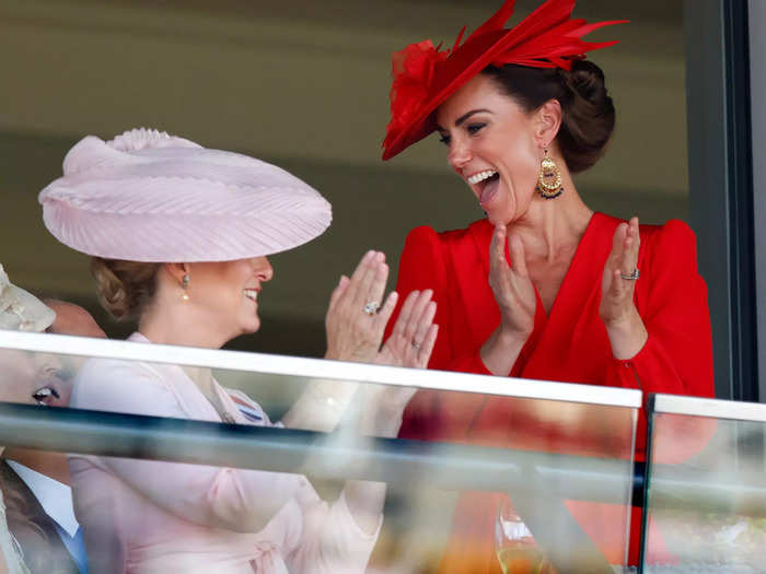 Sophie, Duchess of Edinburgh, and Kate Middleton could barely contain their excitement on day four of Royal Ascot.