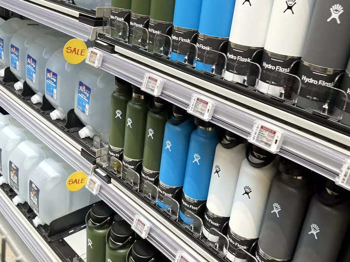 Almost every item in the store had a sensor next to it, including hair products and even Hydro Flask bottles.