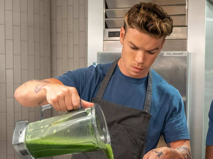 Will Poulter plays a pastry chef who trains Marcus.