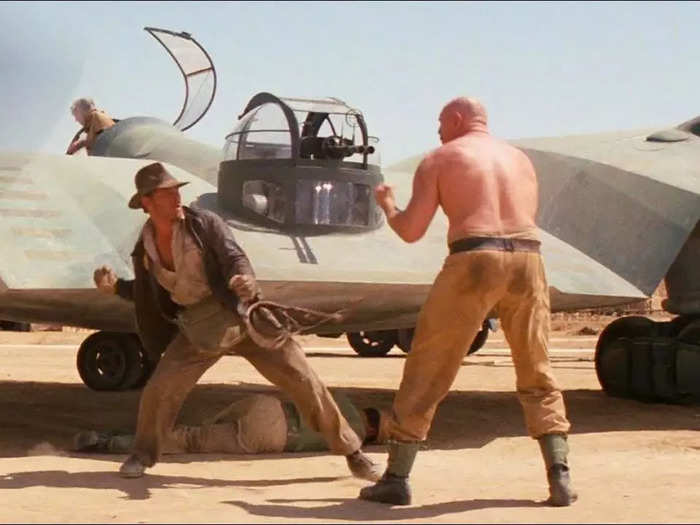 Harrison Ford got run over by a plane filming "Raiders of the Lost Ark."