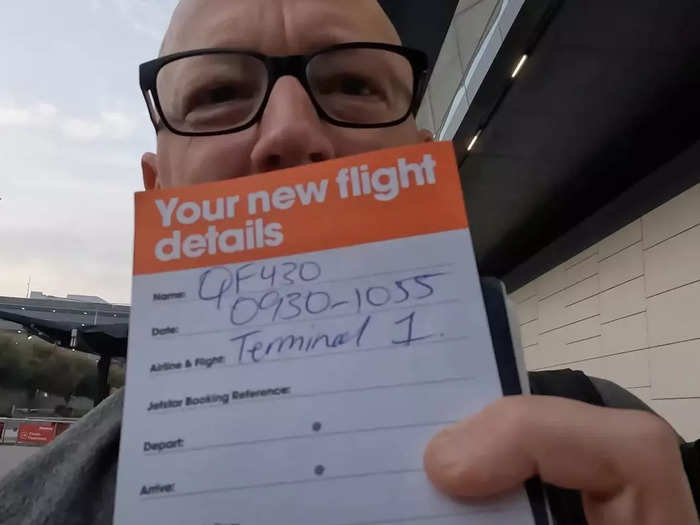 Then, he said he got a worrying text: "Jetstar have canceled your next flight."