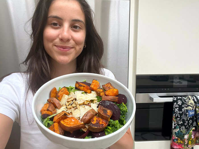 After 30 minutes, the sweet potatoes were ready to go.