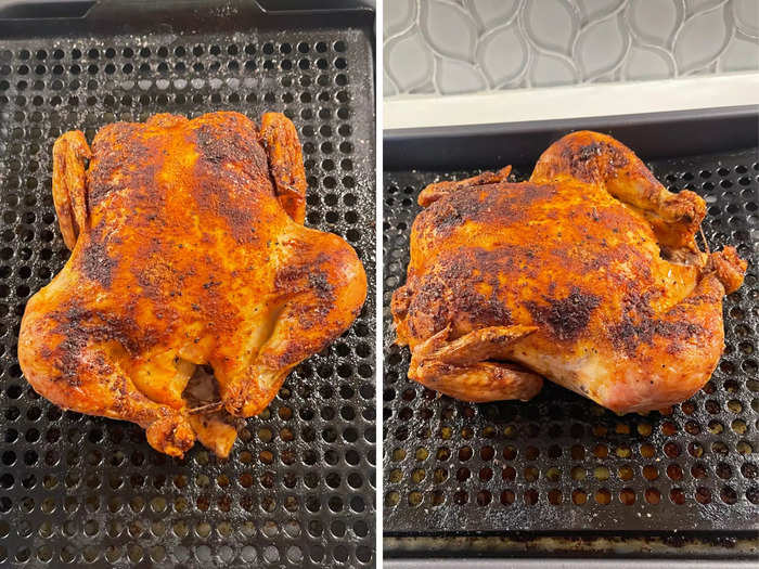 Next, I cooked the chicken for 2.5 hours.