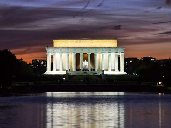 Go see the monuments after dark, not during the day — it