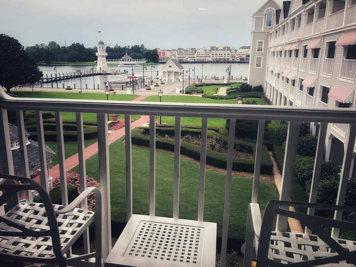 Relax on a resort room balcony.