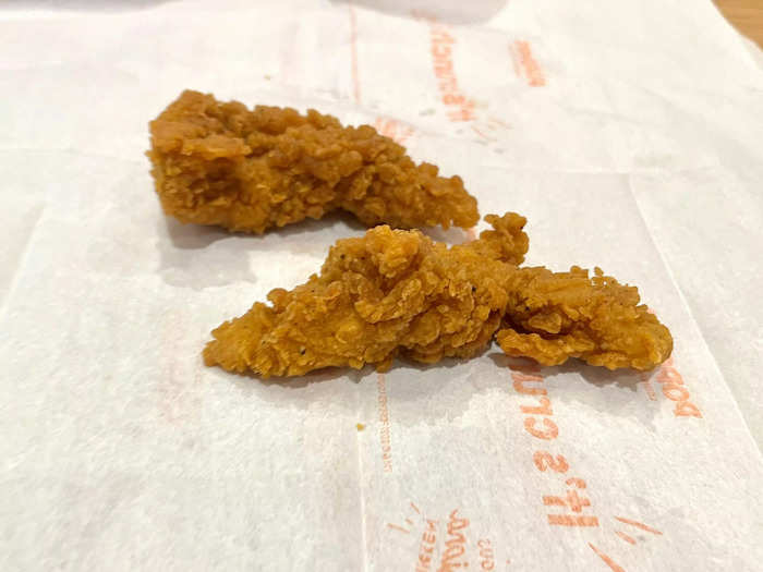 I had high hopes for the chicken tenders, as I had heard good things about them. Unfortunately, they didn