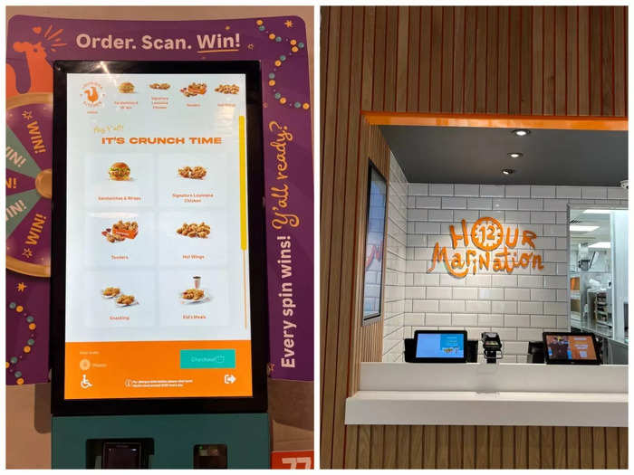 You could order from a self-service screen or from a member of staff.