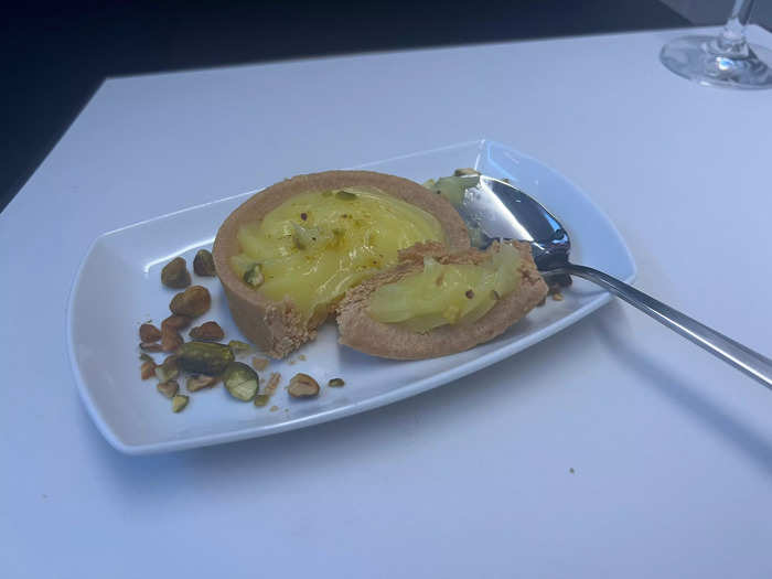 Desert was a simple lemon tart.