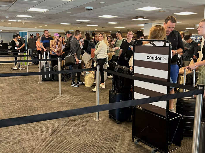 And to add fuel to the fire, both flights were boarding at the same time — meaning some 400 people were crowding two adjacent doors and blocking people into corners and corridors.