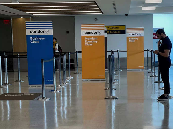 My business class ticket came with checked luggage, so I made my way to the check-in counter where there was a designated queue for premium passengers.