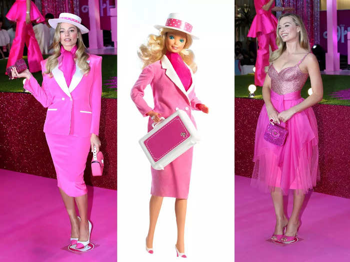 At the "Barbie" premiere in Seoul, Korea, Robbie went a step further and wore two Barbie-inspired outfits.