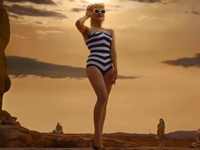 Robbie wore the swimsuit in the first trailer for the movie.