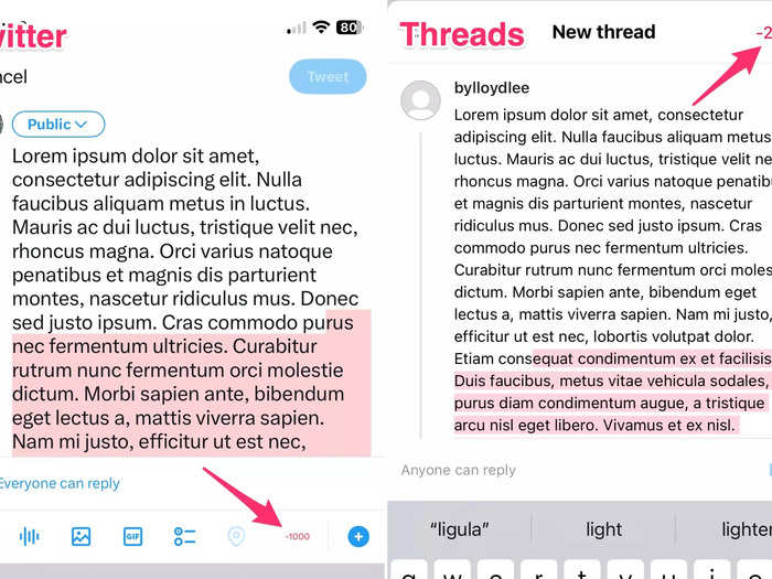 Meta confirmed that Threads will provide users with a 500-character count limit. Unverified Twitter users have a maximum of 280 characters.