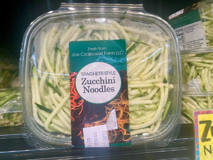 Mix up pasta night with the Joe Czajkowski Farm zucchini noodles.