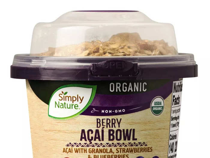 Skip the blender and reach for a Simply Nature organic acai bowl instead.