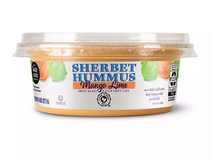 Dip fruit or graham crackers into the Park Street Deli sherbet hummus for a sweet snack.