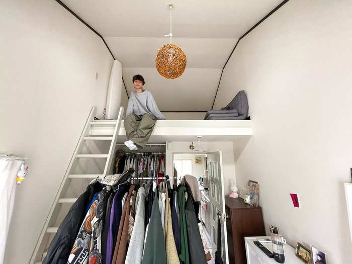 A steep ladder led to an area Crouse transformed into his bedroom, which was one of his favorite features of the apartment.