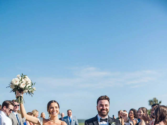 The Cecins got married on a golf course.